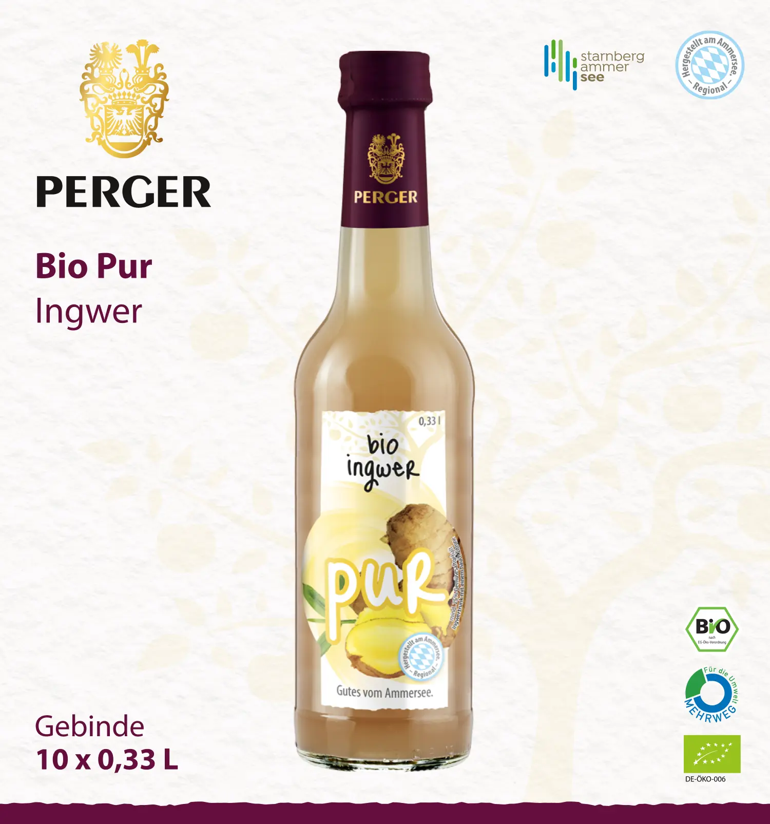 Bio Pur Ingwer (10 x 0,33L Kiste)