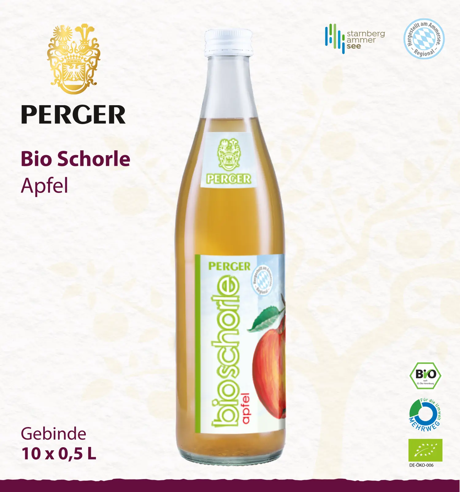 Bio Schorle Apfel (10 x 0,5L Kiste)