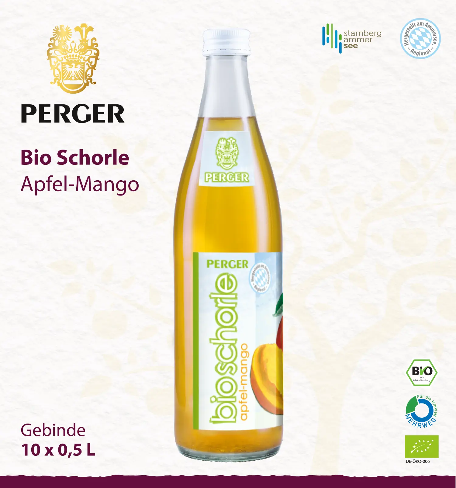 Bio Schorle Apfel-Mango (10 x 0,5L Kiste)