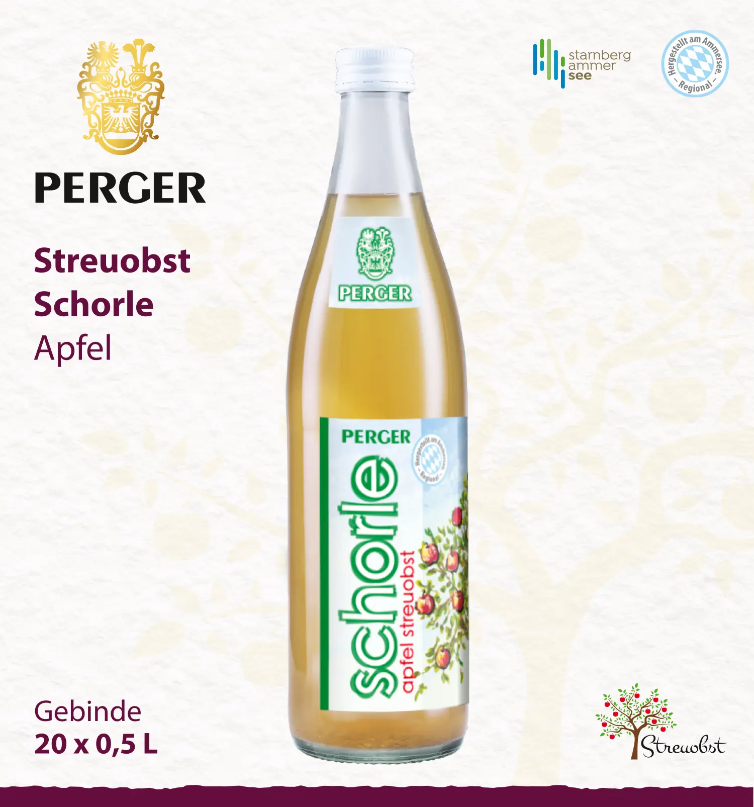 Schorle Apfel Streuobst (20 x 0,5L Kiste)