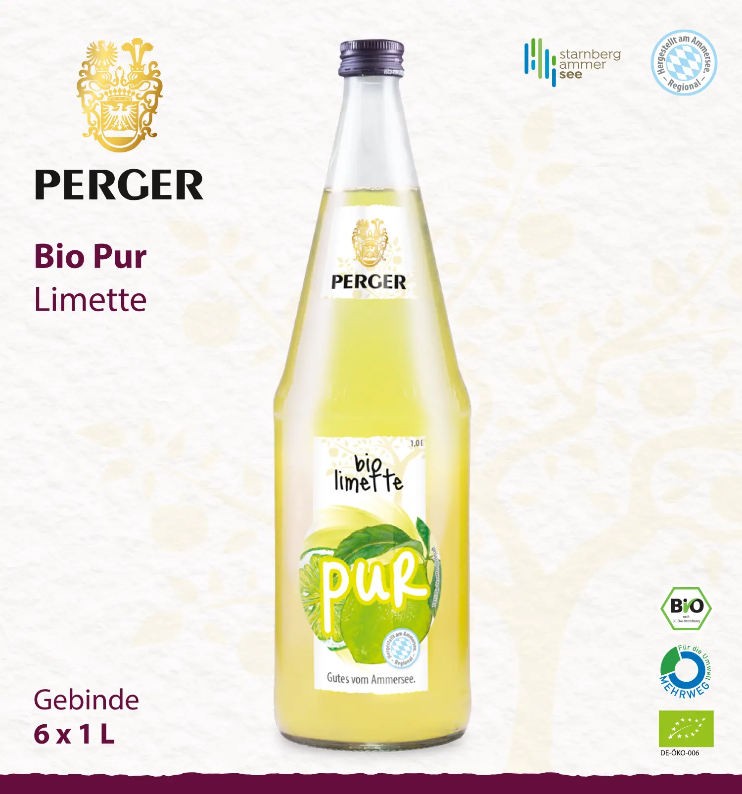 Bio Pur Limette (6 x 1L Kiste)