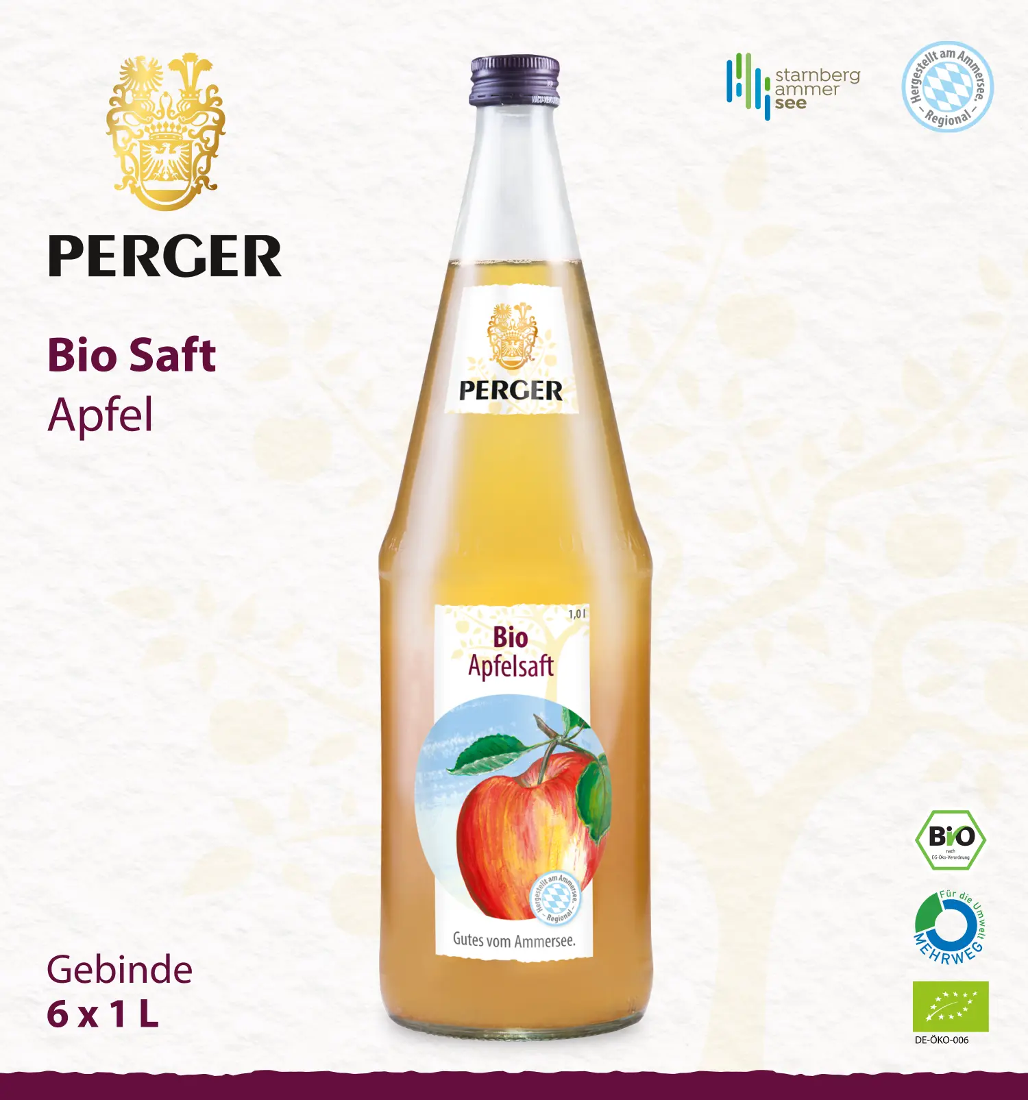 Biokreis Apfelsaft (6 x 1L Kiste)