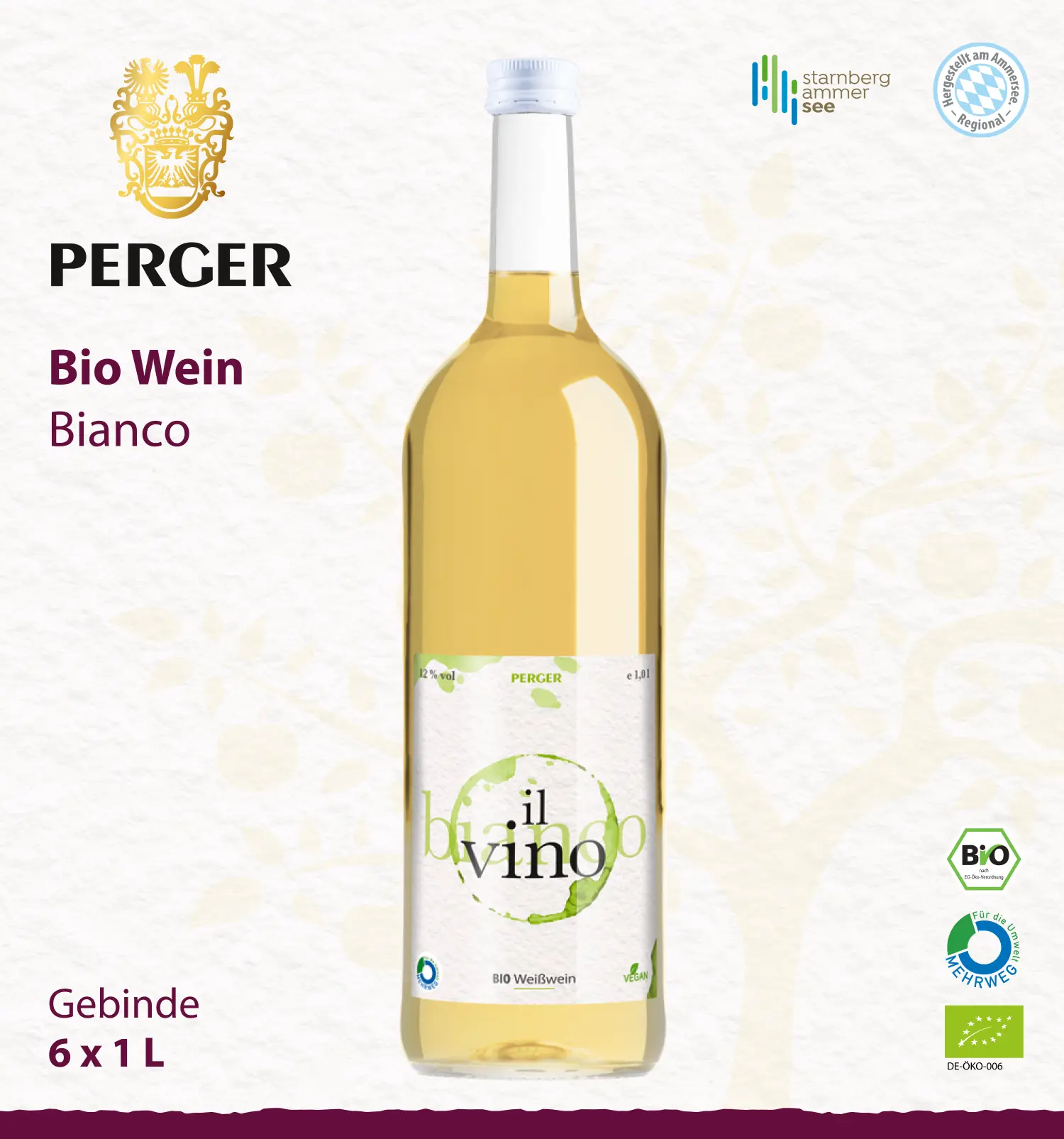 Il Vino Bianco – Bio Weißwein (6 x 1L Kiste)