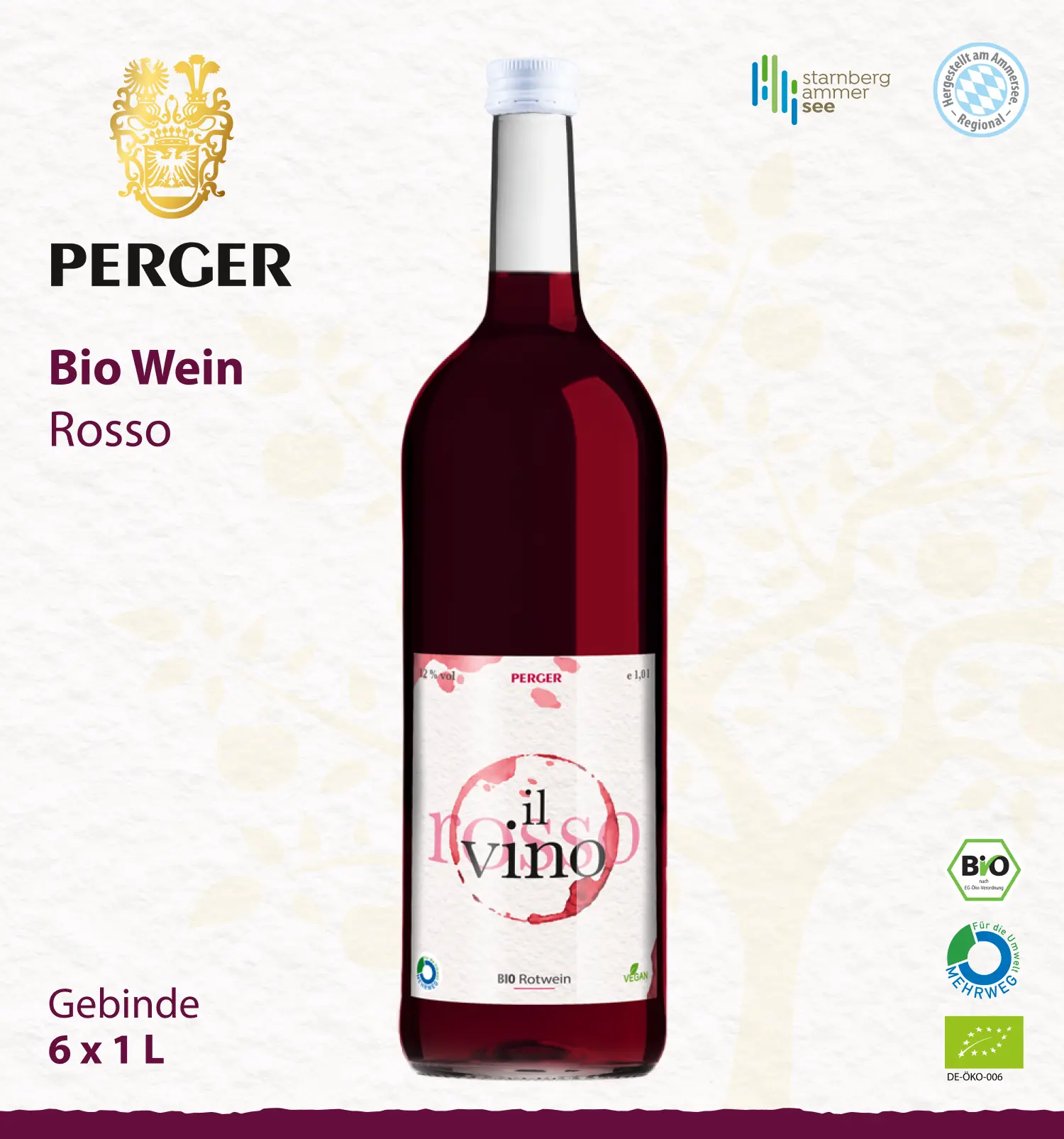 Il Vino Rosso – Bio Rotwein (6 x 1L Kiste)