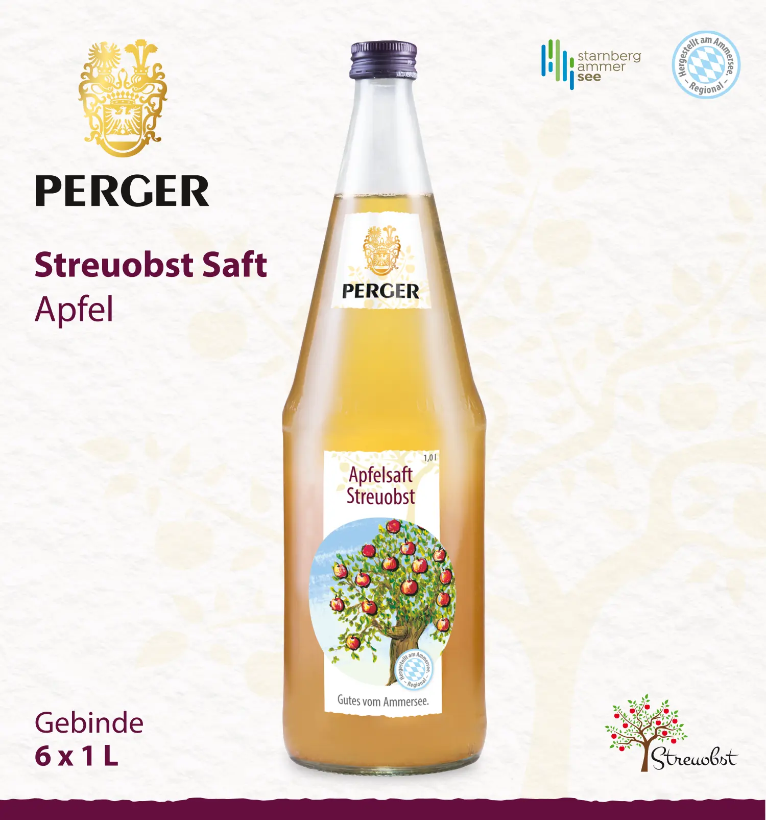 Apfelsaft Streuobst (6 x 1L Kiste)