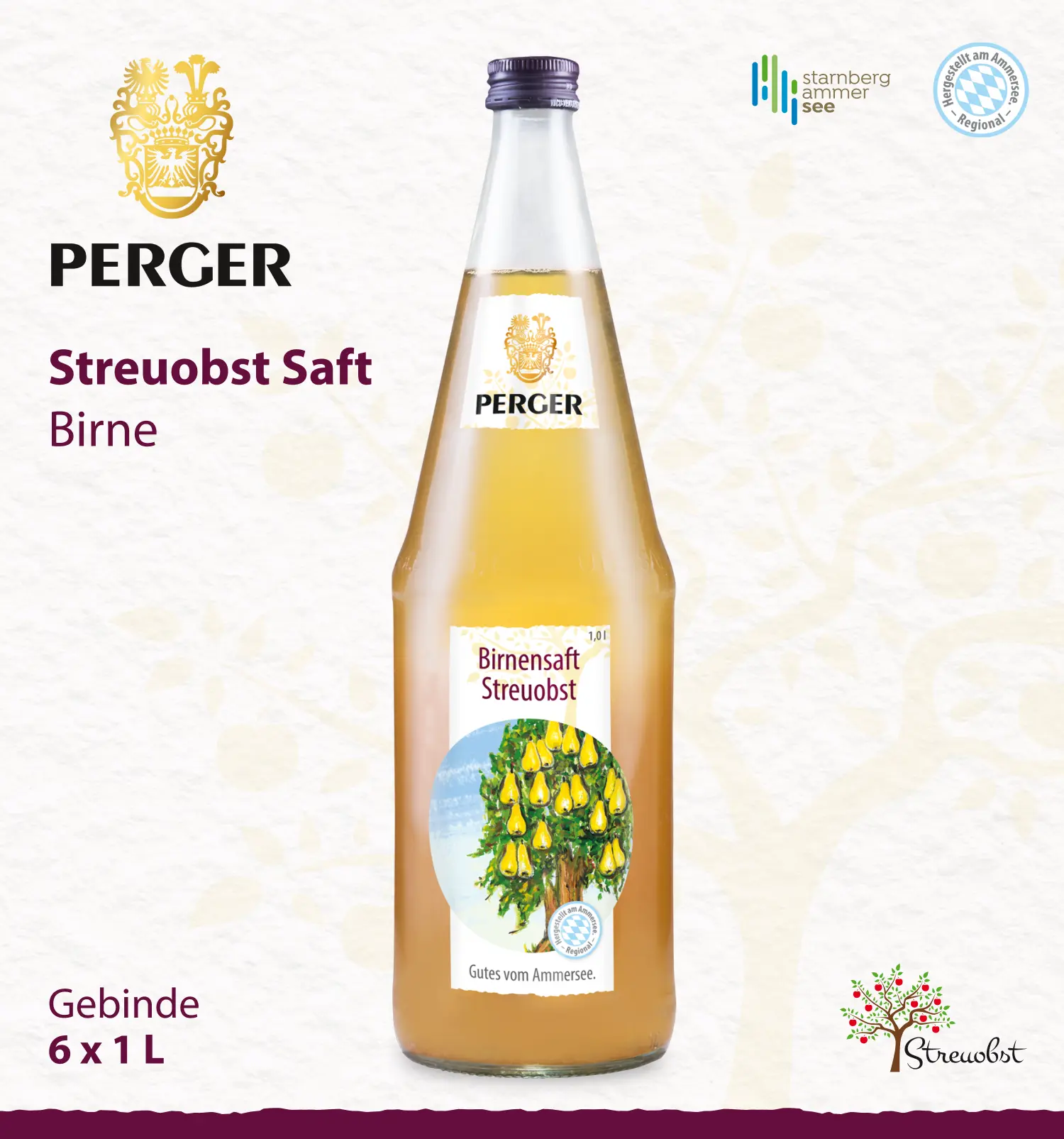 Birnensaft Streuobst (6 x 1L Kiste)
