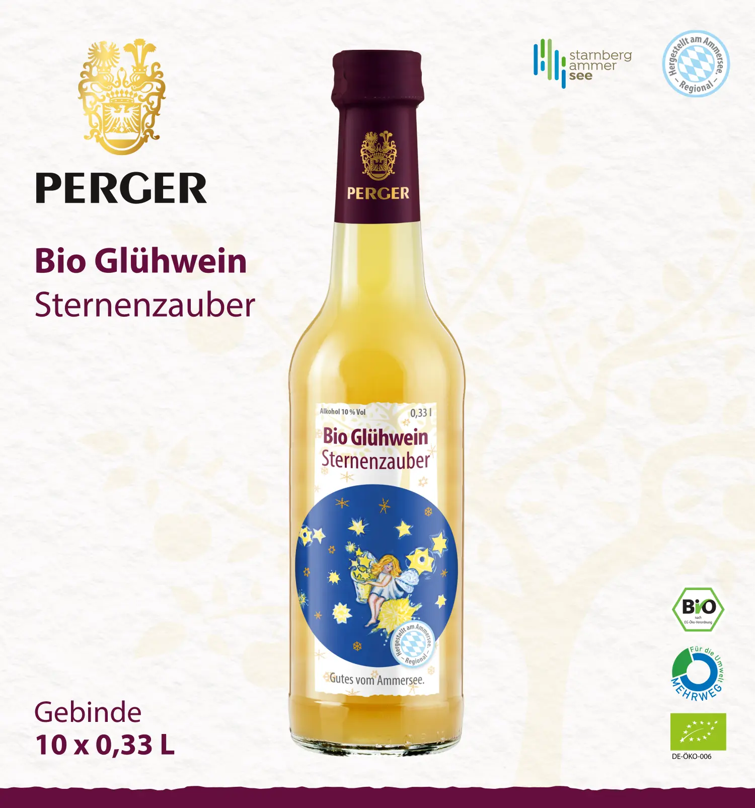 Bio Glühwein Sternenzauber (20 x 0,33L Kiste)