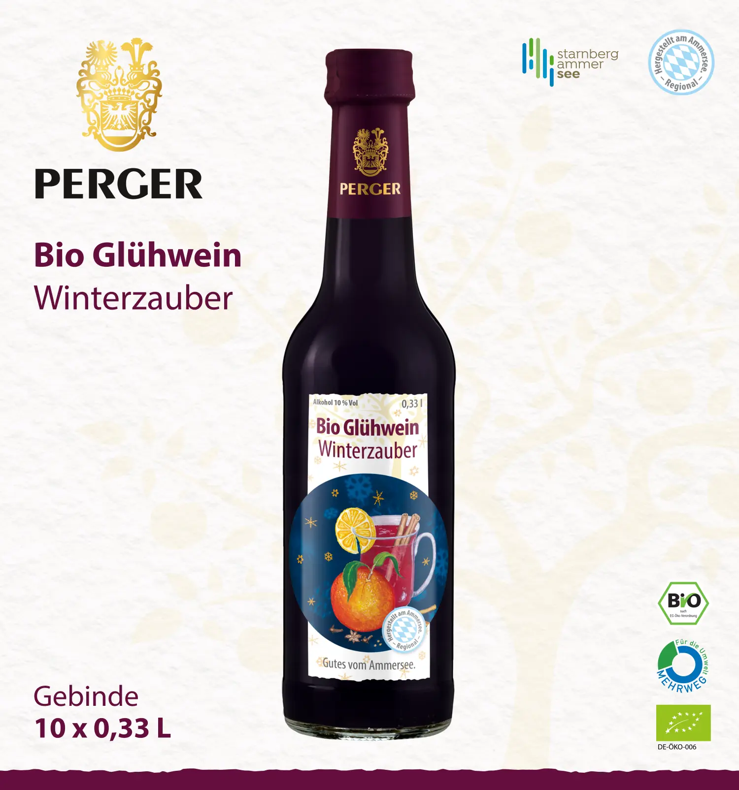 Bio Glühwein Winterzauber (20 x 0,33L Kiste)