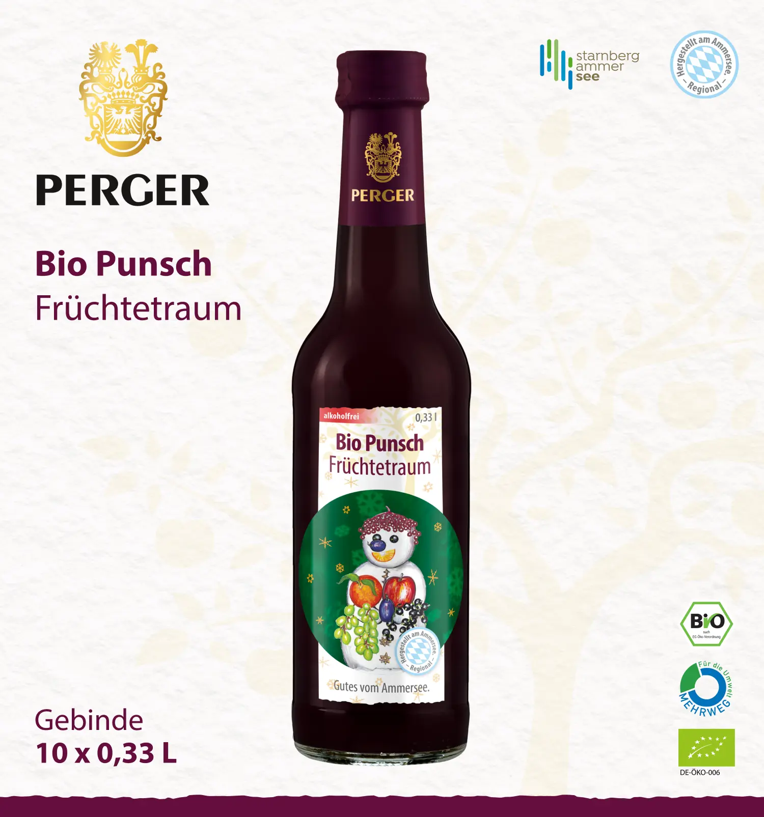Bio Punsch Früchtetraum (20 x 0,33L Kiste)