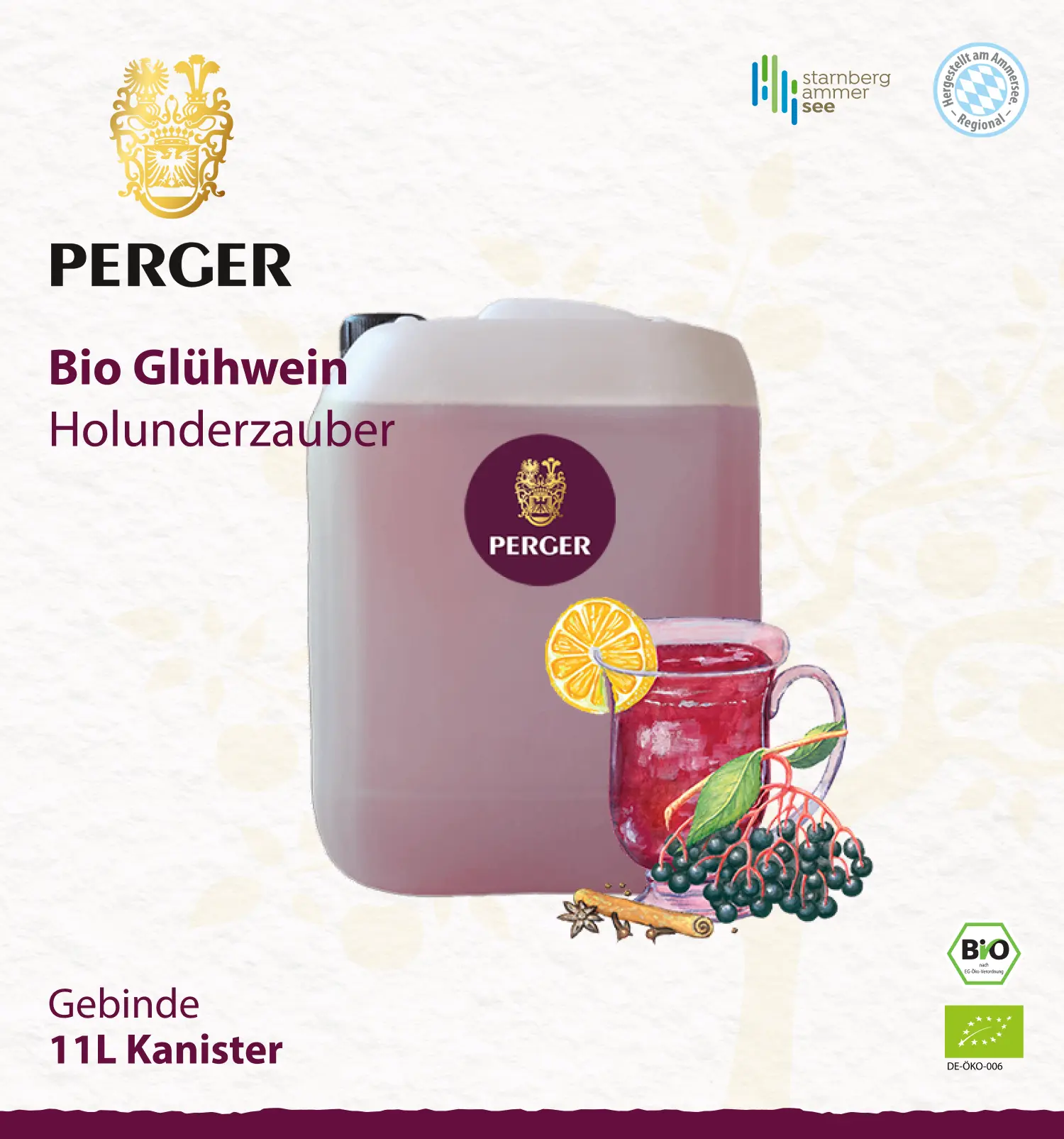 Bio Glühwein Holunderzauber (11L Kanister)