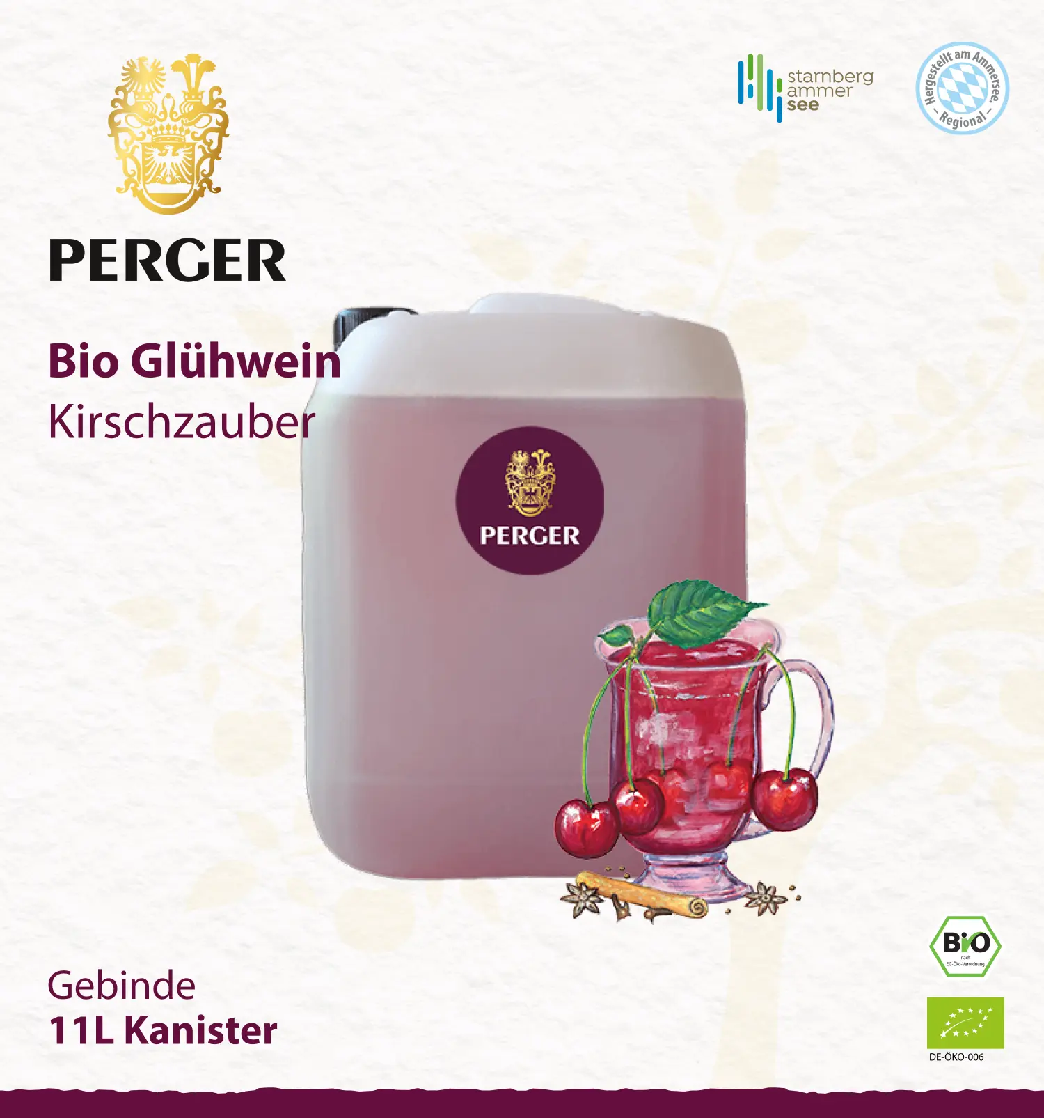 Bio Glühwein Kirschzauber (11L Kanister)