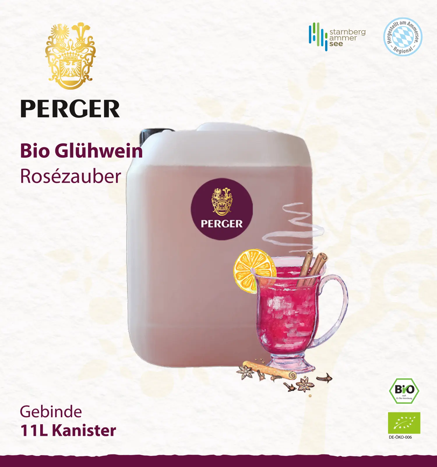 Bio Glühwein Rosézauber (11L Kanister)