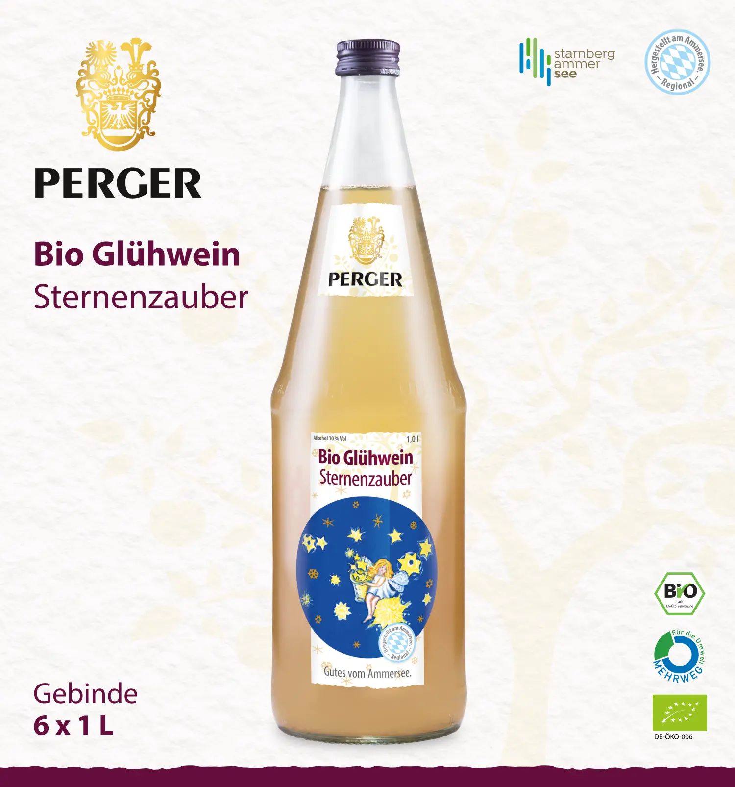 Bio Glühwein Sternenzauber (6 x 1L Kiste)