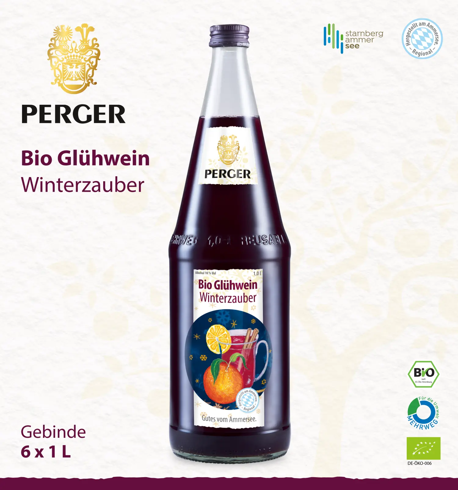 Bio Glühwein Winterzauber (6 x 1L Kiste)